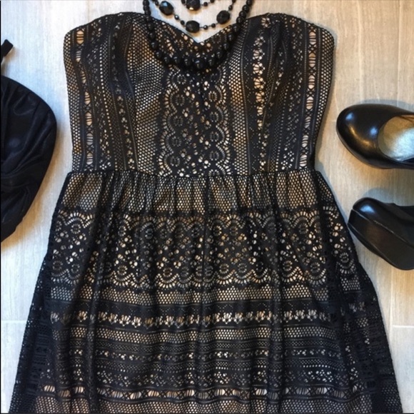 Mystic | Dresses | Modcloth Mystic Black Lace Strapless Dress | Poshmark